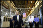 President George W. Bush addresses the employees of Meyer Tool Inc. Monday, Sept. 25, 2006 in Cincinnati, Ohio, speaking about the strength of the U.S. economy and how vital small businesses are to the nations economic vitality. White House photo by Paul Morse