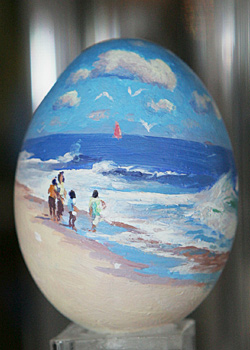 Painted egg by Michael Budden