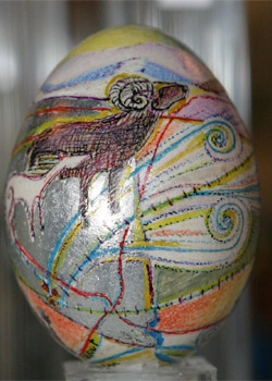 Painted egg by Bobbie Ann Howell