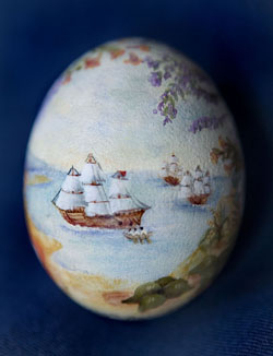 Painted egg by Carolyn Spencer
