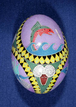 Painted and Decorated Egg Representing Colorado