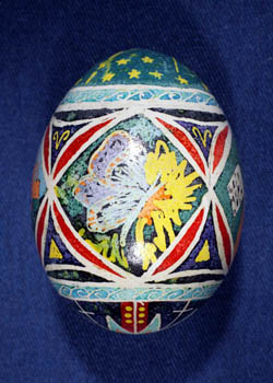 Painted and Decorated Egg Representing Indiana