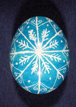 Painted and Decorated Egg Representing Maine