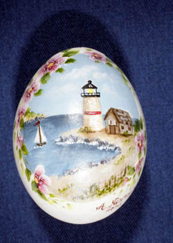 Painted and Decorated Egg Representing New Jersey
