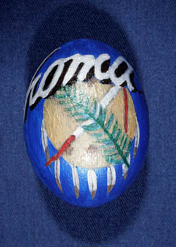 Painted and Decorated Egg Representing Oklahoma