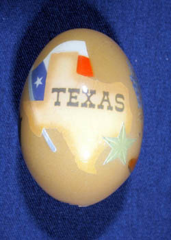 Painted and Decorated Egg Representing Texas