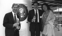 Steve Poizner (WHF 01-02), Howard Zucker (WHF 01-02) and Tina Choi (WHF 01-02) on board the Sequoia residential yacht