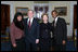 President George W. Bush and First Lady Laura Bush pose for photos with Lincoln Medal winner Dr. Benjamin Carson and his wife Candy Carson prior to a ceremony in the East Room of the White House honoring Abraham Lincoln's 199th Birthday, Sunday, Feb. 10, 2008.