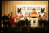 Mrs. Laura Bush addresses the students, faculty and invited guests during her visit to the St. Rosalie School, Tuesday, Jan. 9, 2007, in Harvey, Louisiana, where Mrs. Bush toured the school’s rebuilding progress following Hurricane Katrina, including the school’s newly re-opened and renovated library.