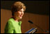 Mrs. Laura Bush delivers her remarks during the National Endowment for the Arts 'Big Read' event Thursday, July 20, 2006, at the Library of Congress in Washington. The 'Big Read' is a new program to encourage the reading of classic literature by young readers and adults.