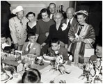 President Dwight Eisenhower's grandson, David, enjoys a Roy Rogers birthday party at the White House in 1956. The Eisenhower grandchildren, David and Susan, were each treated to one "special" or themed birthday party at the White House.