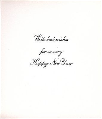 1961 White House Holiday Card (Interior)