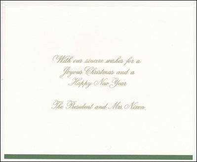 1970 White House Holiday Card (inside)