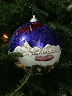 Alaska Senator Lisa Murkowski selected artist Judy Warwick to decorate the State's ornament for the 2008 White House Christmas Tree
