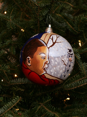 Illinois Congressman Jesse Jackson selected artist Damon Lamar Reed to decorate the 2nd District's ornament for the 2008 White House Christmas Tree
