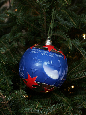 New York Congressman John Hall selected artist Adam Samson to decorate the 19th District's ornament for the 2008 White House Christmas Tree.