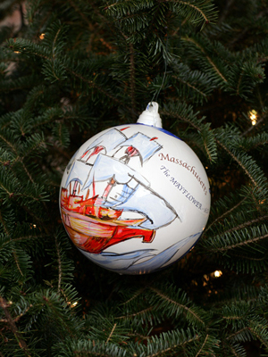 Massachusetts Senator John Kerry selected artist Robert Guillemin to decorate the State's ornament for the 2008 White House Christmas Tree.