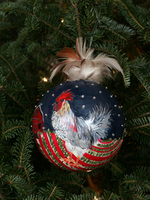 Delaware Senator Joe Biden selected artist Christina Gioffre to decorate the State's ornament for the 2008 White House Christmas Tree