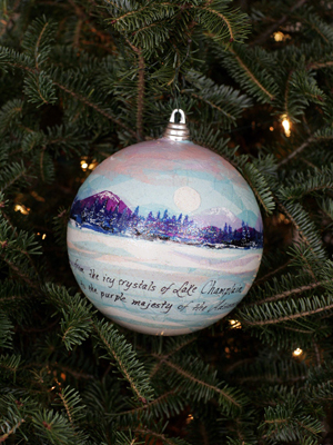 New York Congressman John McHugh selected artist Linda Parks to decorate the 23rd District's ornament for the 2008 White House Christmas Tree