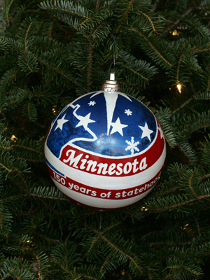 Minnesota Congressman John Kline selected artist Roger McGaughey to decorate the 2nd District's ornament for the 2008 White House Christmas Tree.