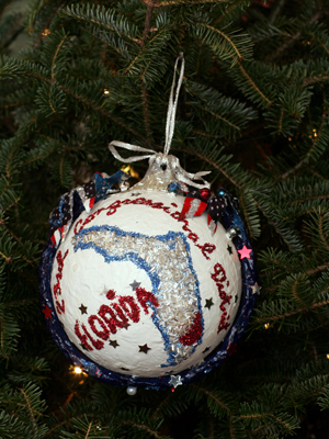 Florida Congressman Alcee Hastings selected artist George Gadson to decorate the 23rd District's ornament for the 2008 White House Christmas Tree.