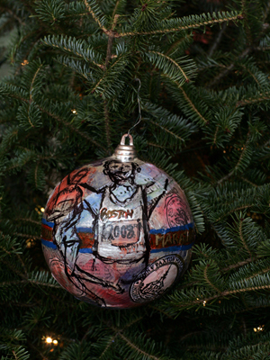 Massachusetts Congressman James McGovern selected artist Kelley Cintra to decorate the 3rd District's ornament for the 2008 White House Christmas Tree.