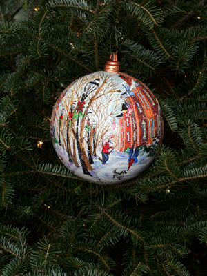 Massachusetts Congressman Rich Neal selected artist Susan Pecora to decorate the 2nd District's ornament for the 2008 White House Christmas Tree.