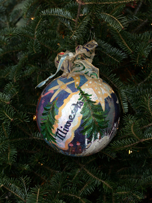 Minnesota Congressman Jim Ramstad selected artist Andrea Engler to decorate the 3rd District's ornament for the 2008 White House Christmas Tree