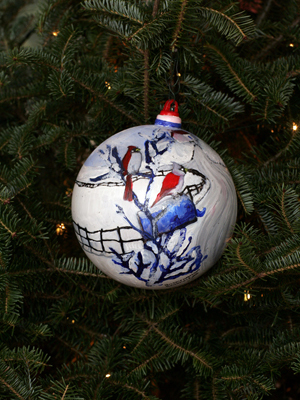 Maryland Congressman Dutch Ruppersberger selected artist Britnie Walston to decorate the 2nd District's ornament for the 2008 White House Christmas Tree.