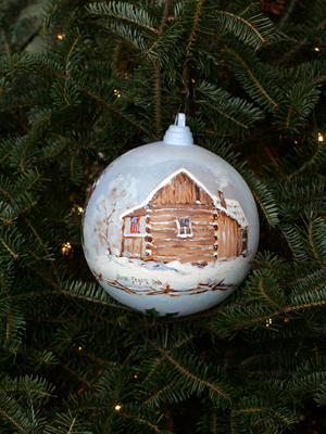 Indiana Congressman Baron Hill selected artist June Bryan to decorate the 9th District's ornament for the 2008 White House Christmas Tree.
