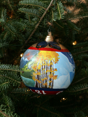Colorado Congressman Ed Perlmutter selected artist Elise Livadney to decorate the 7th District's ornament for the 2008 White House Christmas Tree