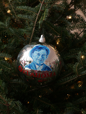 Oklahoma Congressman Frank Lucas selected artist Denise Wynia-Wedel to decorate the 3rd District's ornament for the 2008 White House Christmas Tree.