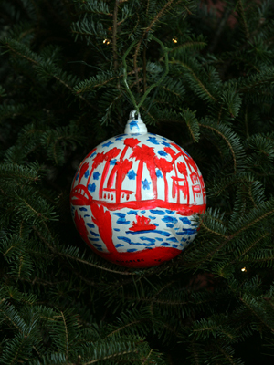 California Congressman Xavier Becerra selected artist Roberto Gutierrez to decorate the 31st District's ornament for the 2008 White House Christmas Tree.