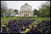 Pansies and tulips decorate the grounds outside the Romanian Athenaeum concert hall, venue for the April 3 cultural event at the 2008 NATO Summit in Bucharest.