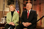 Vice President Dick Cheney and Lynne Cheney participate in an interview Feb. 22, 2005. 