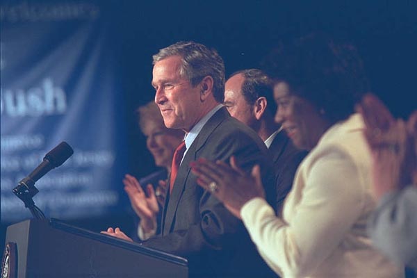 President Bush Speaks at Joint Meeting of the New Jersey Chamber of Commerce.