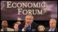 President George W. Bush makes a statement on how to improve the economy at the plenary session of the President's Economic Forum held at Baylor University in Waco, Texas on Tuesday August 13, 2002. White House photo by Paul Morse