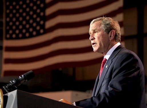 President George W. Bush remarks on the bombing of the U.N. Headquarters in Iraq from his ranch in Crawford, Texas, Tuesday, August 19, 2003. "Today in Baghdad terrorists turned their violence against the United Nations. The U.N. personnel and Iraqi citizens killed in the bombing were in that country on a purely humanitarian mission. Men and women in the targeted building were working on reconstruction, medical care for Iraqis. They were there to help with the distribution of food. A number have been killed or injured. And to those who suffer, I extend the sympathy of the American people," said the President. White House photo by Paul Morse.