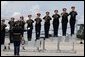 A band plays during the arrival ceremonies for the leaders of the G8 member nations at Hunter Army Airfield in Savannah, Ga., Tuesday, June 8, 2004. White House photo by Paul Morse