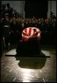 The casket containing the body of former President Ronald Reagan lies in state in the U.S. Capitol Rotunda Wednesday, June 9, 2004. White House photo by David Bohrer.