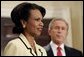National Security Advisor Condoleezza Rice addresses the media during President George W. Bush's announcement to nominate Dr. Rice as Secretary of State in the Roosevelt Room Tuesday, Nov. 16, 2004. White House photo by Paul Morse.