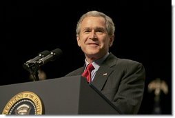 President George W. Bush delivers remarks on his energy policy during a visit to Columbus, Ohio, Wednesday, March 9, 2005.  White House photo by Krisanne Johnson
