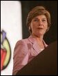Laura Bush addresses remarks at the Teen Trendsetters Reading Mentors 2005 Annual Summit, July 26, 2005 at the Wyndham Orlando Resort, Orlando, Florida. White House photo by Krisanne Johnson