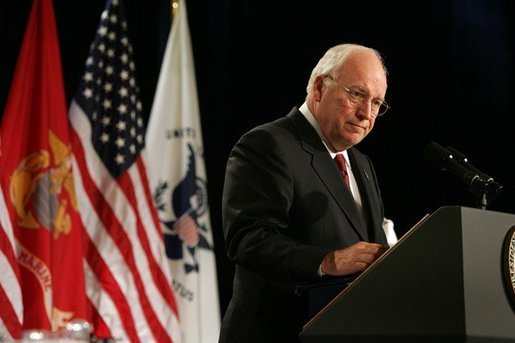 Vice President Dick Cheney speaks to the attendees at the 73rd National Convention of the Military Order of the Purple Heart in Springfield, Missouri, Thursday, August 18, 2005. The organization was formed in 1932 for the protection and mutual interest of all who have, as a result of being wounded in combat, recieved the Purple Heart. White House photo by David Bohrer