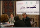 Mrs. Laura Bush attends a roundtable discussion during an Education Through Partnerships meeting with representatives from USAID, UNESCO & CRI at library at the U.S. Embassy , Saturday, March 4, 2006 in Islamabad, Pakistan. White House photo by Shealah Craighead