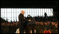 Vice President Dick Cheney participates in a rally with the troops at Scott Air Base, home of the US Transportation Command (USTRANSCOM), Tuesday, March 21, 2006. As the single manager of America's global defense transportation system, USTRANSCOM is tasked with the coordination of people and transportation assets that allows the US to project and sustain forces around the world. White House photo by David Bohrer