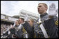 The 2006 graduating class of the U.S. Military Academy at West Point, takes an Oath of Office at the end of the commencement ceremony Saturday, May 27, 2006 in West Point, N.Y. White House photo by Shealah Craighead