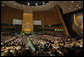 President George W. Bush addresses the United Nations General Assembly in New York City Tuesday, Sept. 19, 2006. 