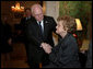 Vice President Dick Cheney greets former first lady Betty Ford at Blair House in Washington, D.C., Monday, January 1, 2007. White House photo by David Bohrer