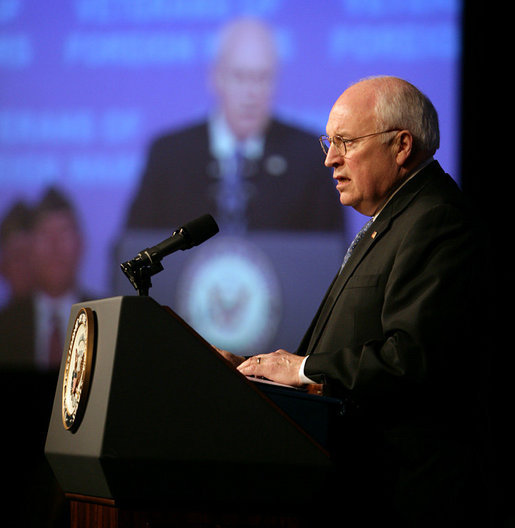 Vice President Dick Cheney delivers remarks Monday, March 5, 2007 to the Joint Opening Session of the Veterans of Foreign Wars National Legislative Conference in Washington, D.C. White House photo by David Bohrer